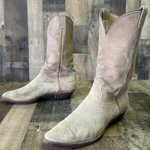 Nocona Vintage Suede Western Cowboy Boots Mens 10.5 D